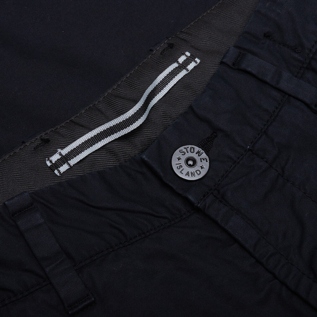 Stretch Gabardine Trousers - Navy Blue