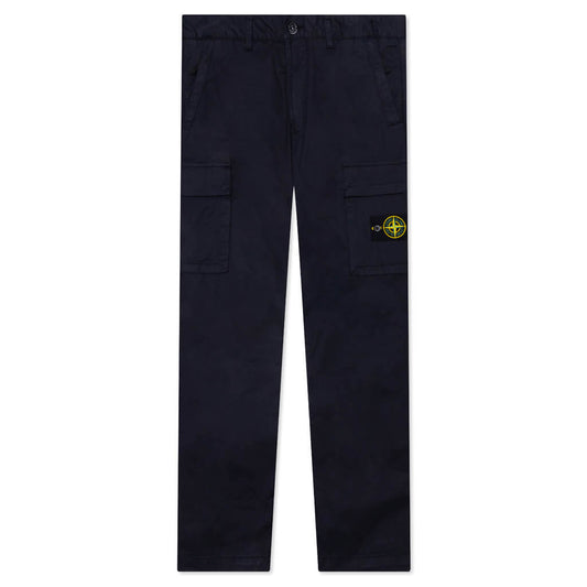Stretch Gabardine Trousers - Navy Blue