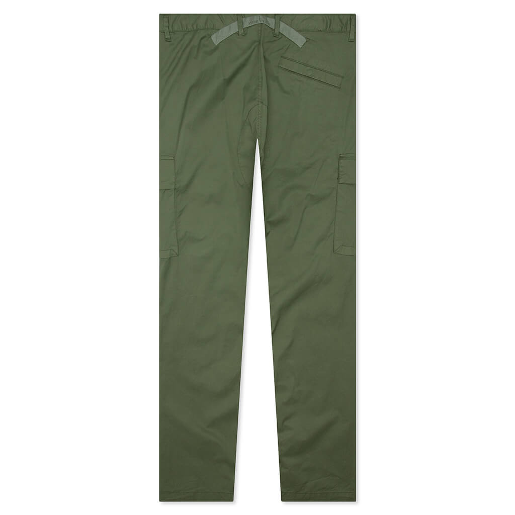 Stretch Gabardine Trousers - Olive Green