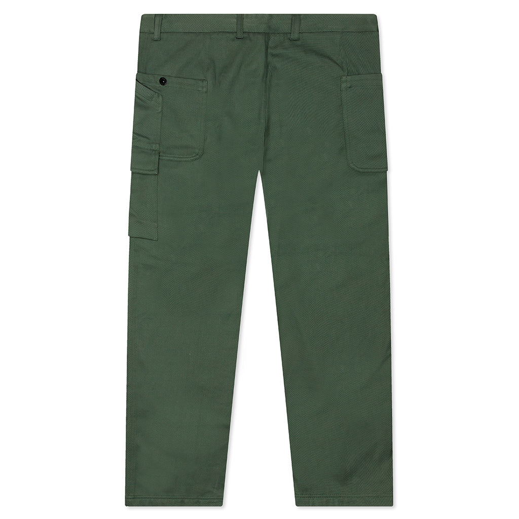 Straight Fit Cargo Pants - Olive Green
