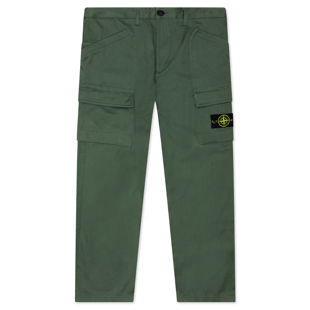 Straight Fit Cargo Pants - Olive Green