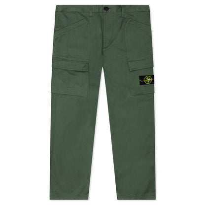 Straight Fit Cargo Pants - Olive Green