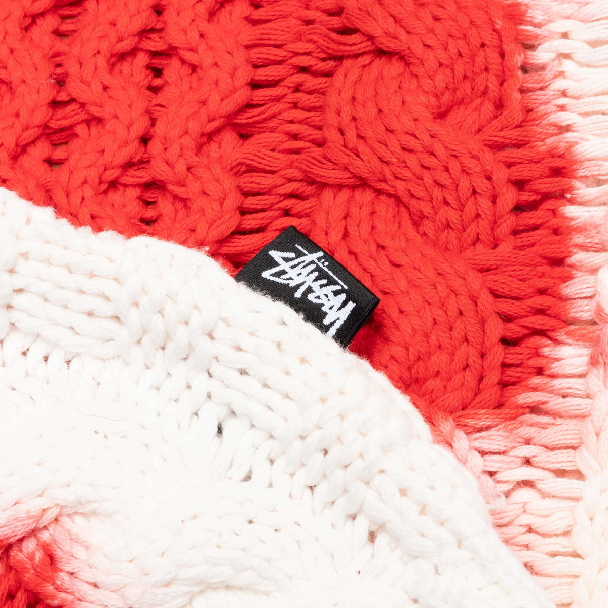 Stussy Tie Dye Fisherman Sweater - Red