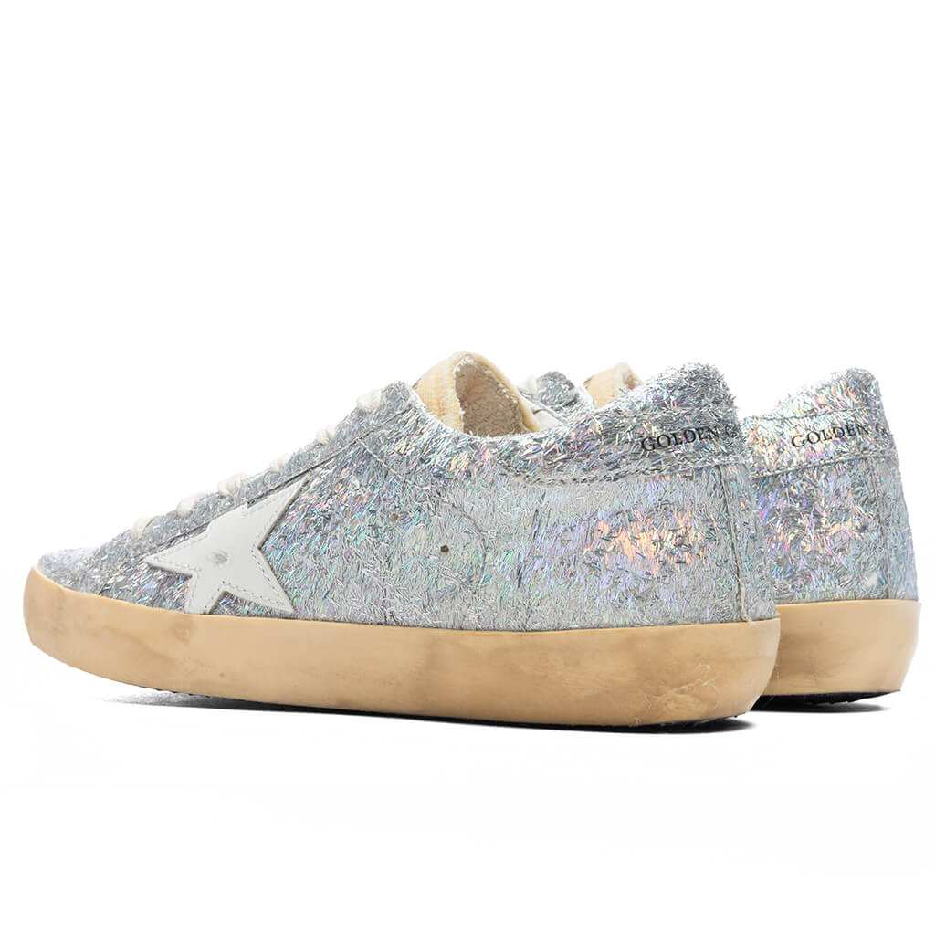 Women's Super-Star Lurex Pagliuzza Sneakers - Iridescent Silver/Yellow