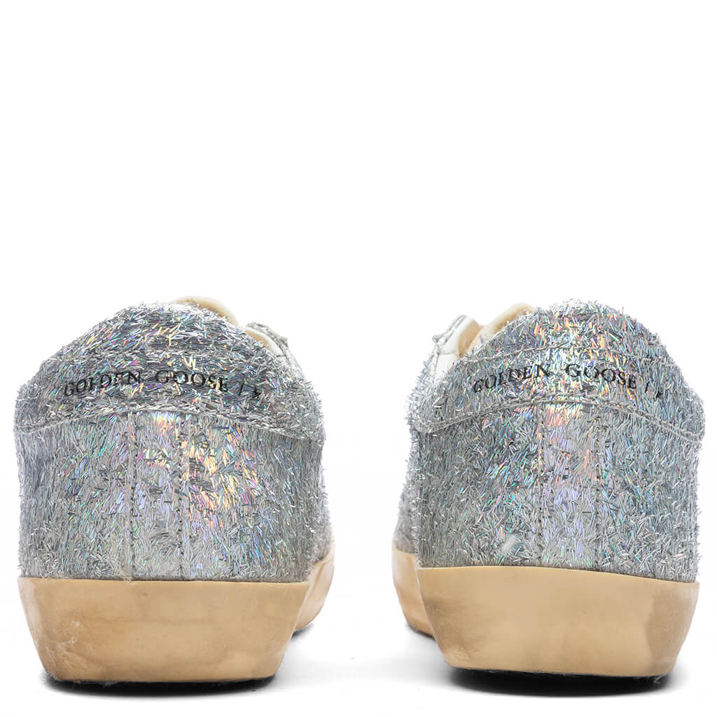 Women's Super-Star Lurex Pagliuzza Sneakers - Iridescent Silver/Yellow