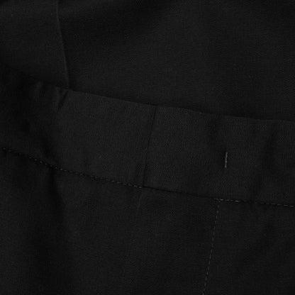 Straight Leg Wool Trouser - Black
