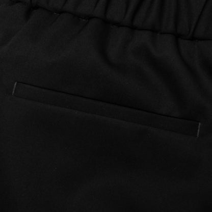 Straight Leg Wool Trouser - Black