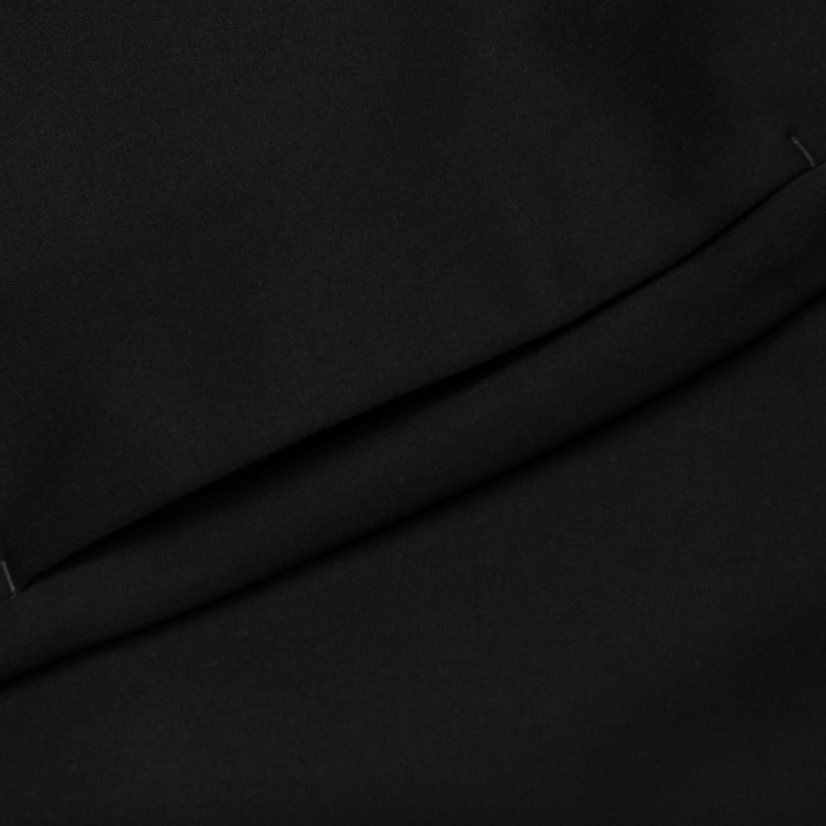 Straight Leg Wool Trouser - Black