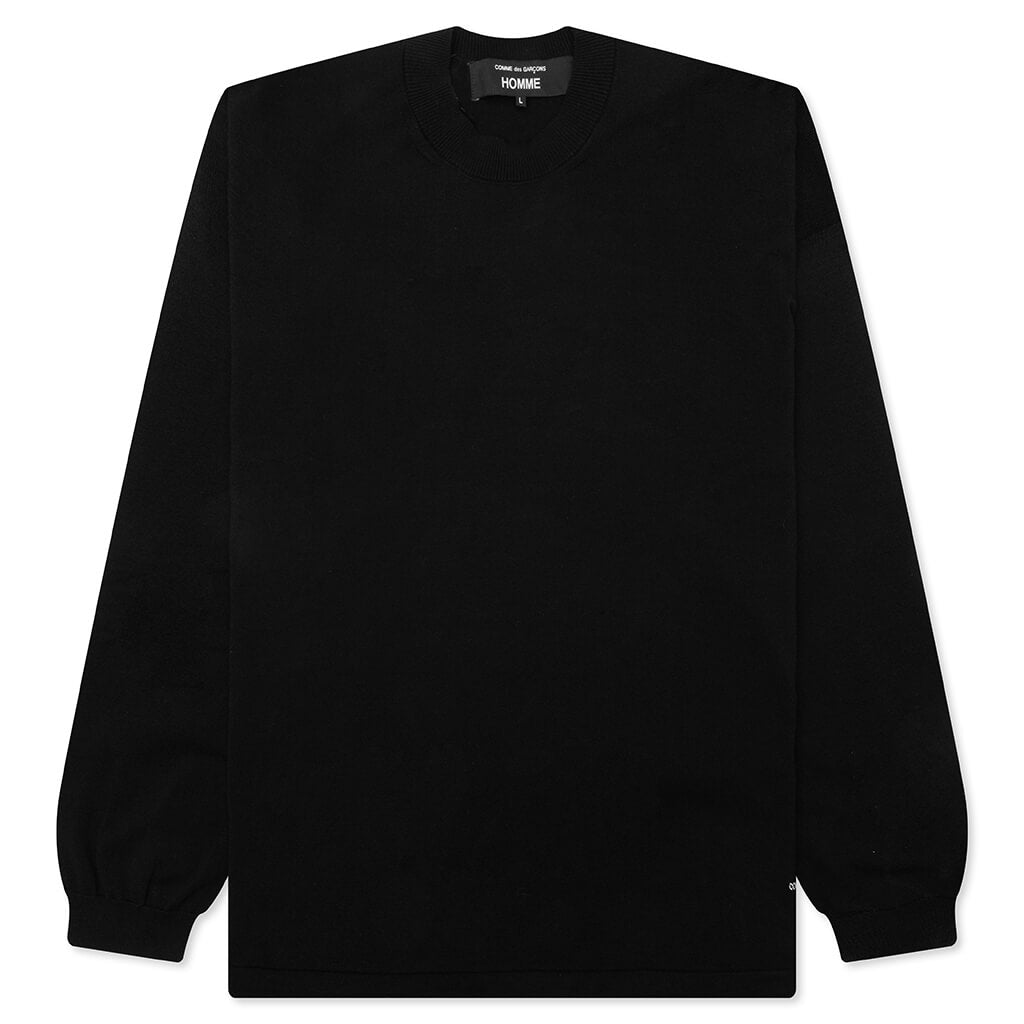 Crewneck Knitted Sweater - Black