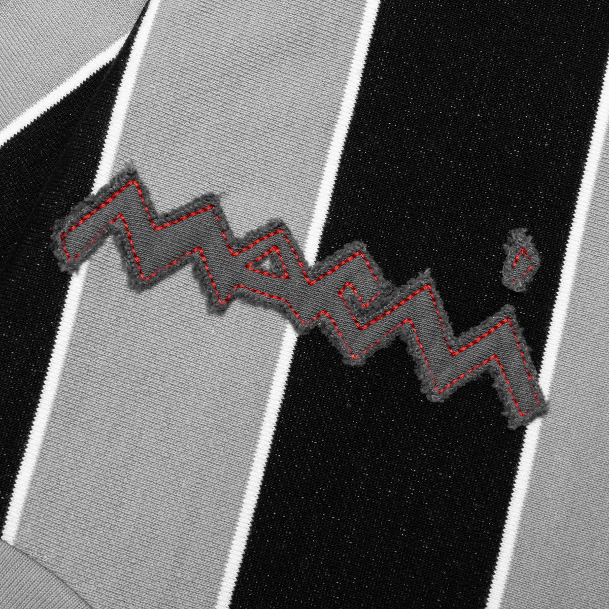 Striped Mending Logo Sweatshirt - Black