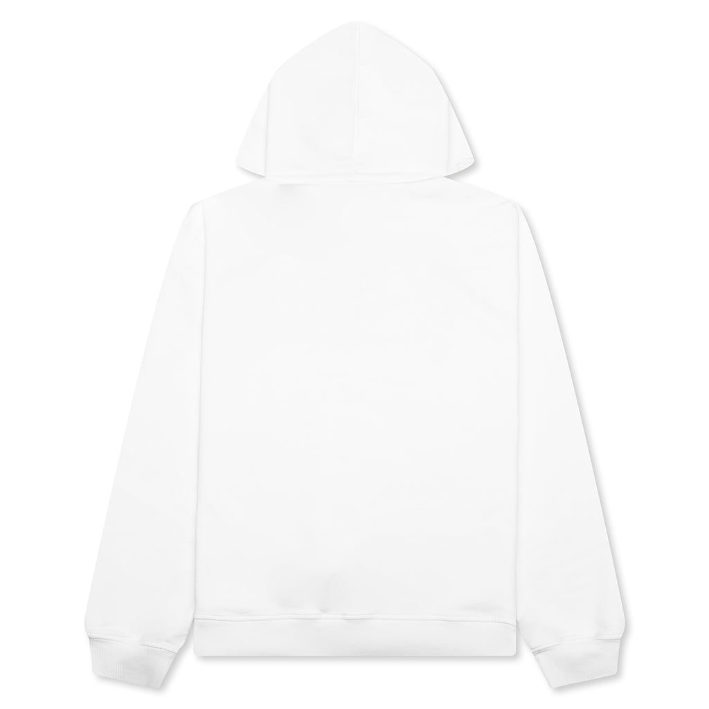 Painted On Collage Yellow Logo Hoodie - Lily White