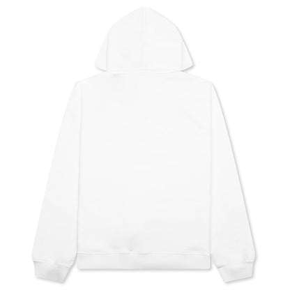 Painted On Collage Red Logo Hoodie - Lily White