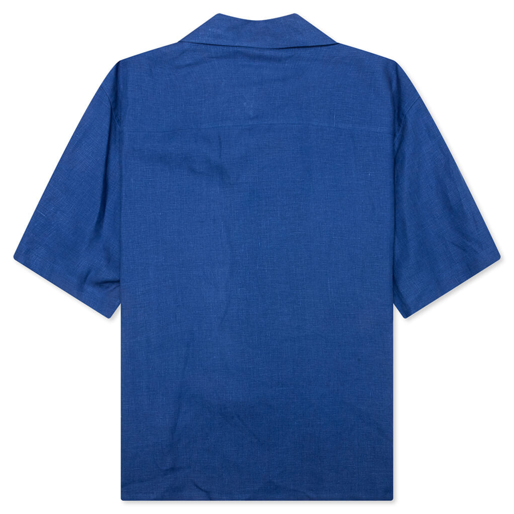 Poplin Bowling Shirt - Mazarine Blue