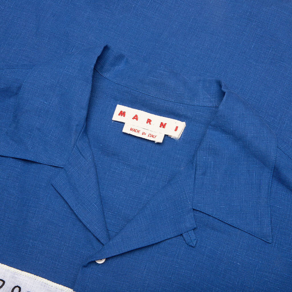 Poplin Bowling Shirt - Mazarine Blue