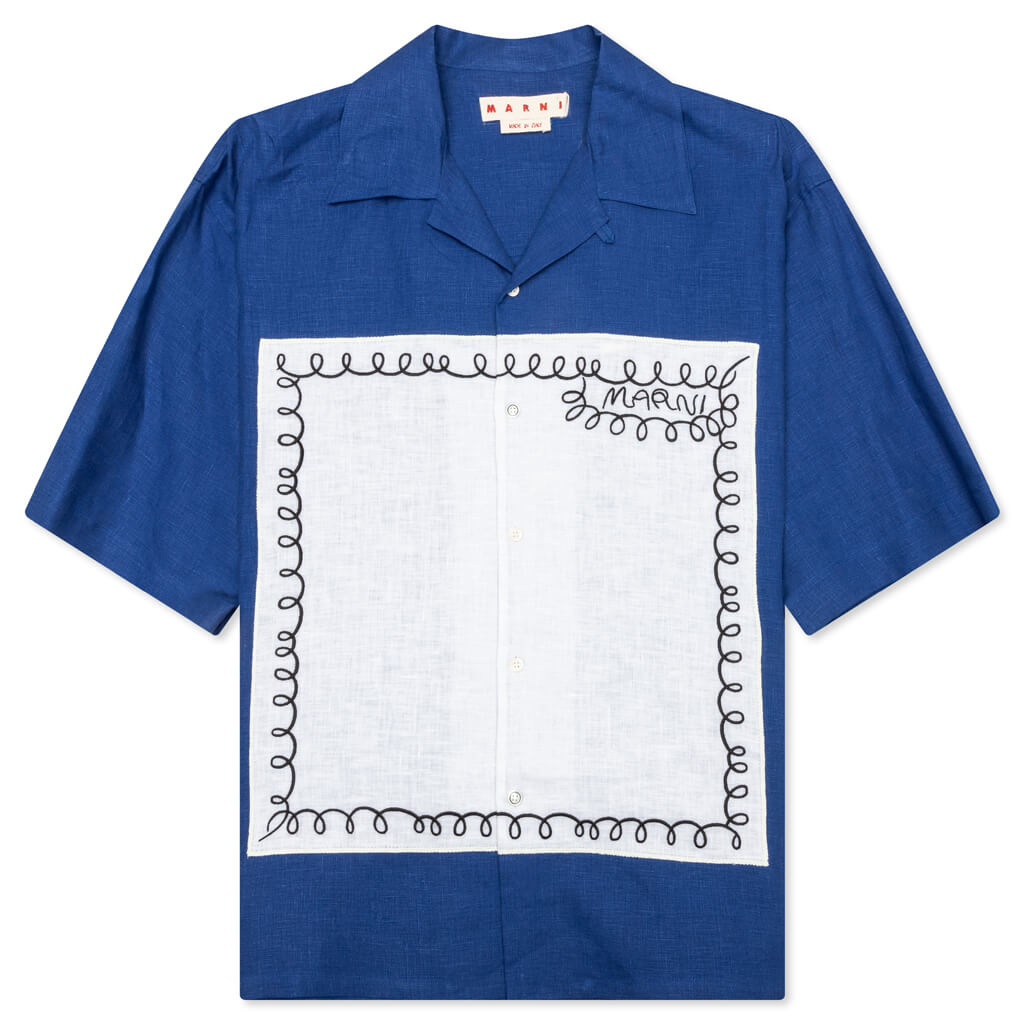 Poplin Bowling Shirt - Mazarine Blue