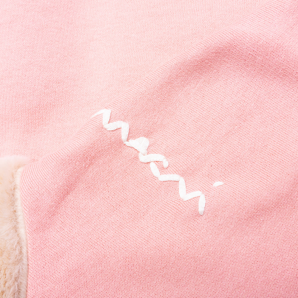 Faux-Fur Hood Sweatshirt UTC269 - Antique Rose