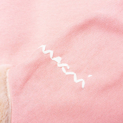 Faux-Fur Hood Sweatshirt UTC269 - Antique Rose