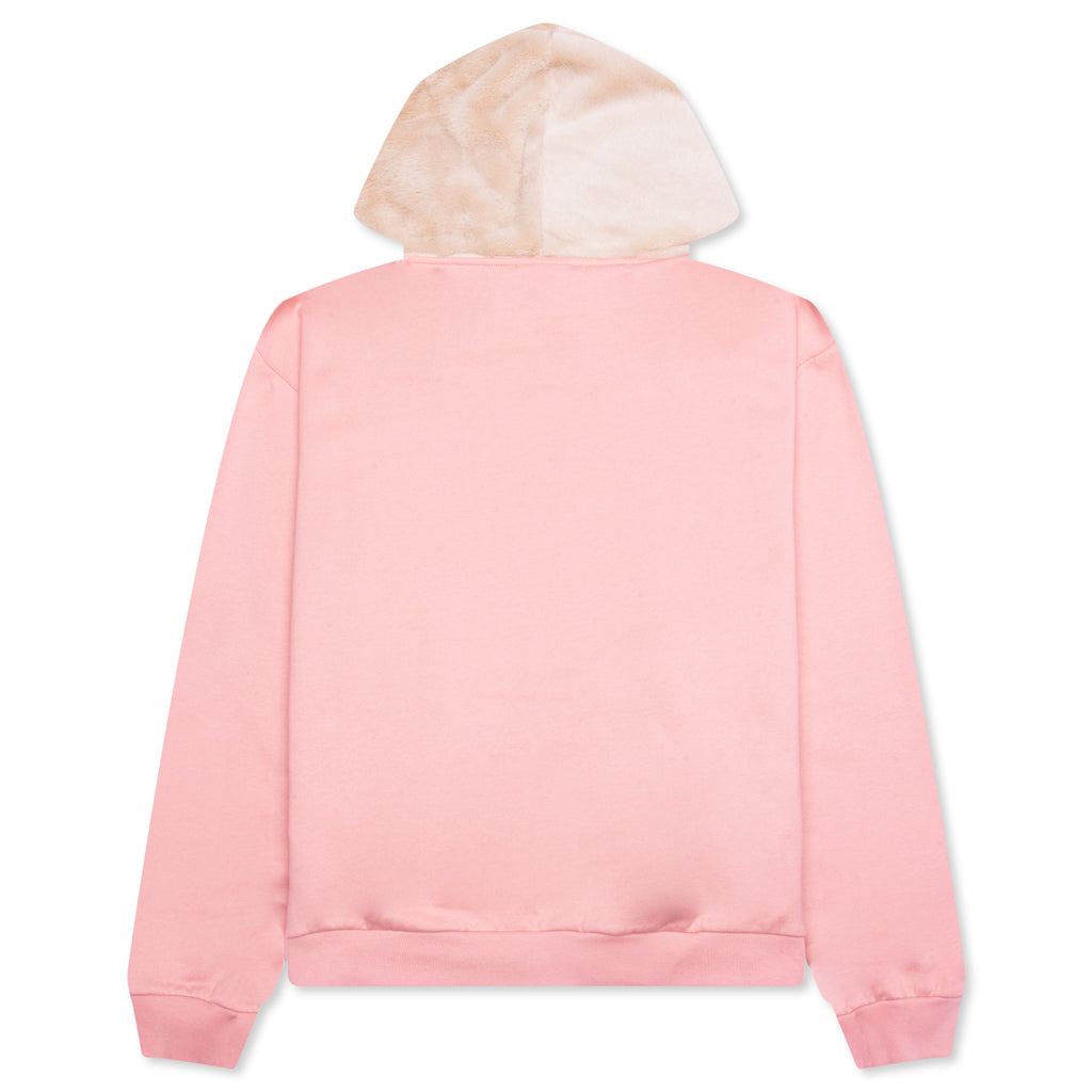 Faux-Fur Hood Sweatshirt UTC269 - Antique Rose