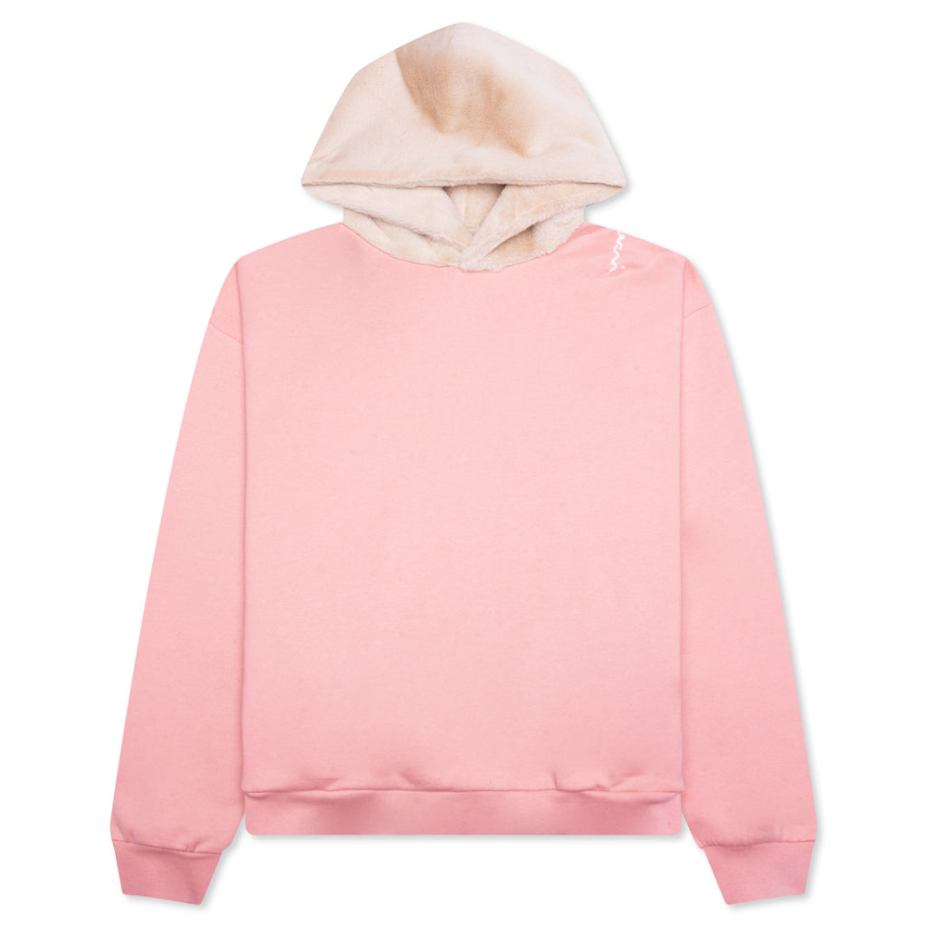 Faux-Fur Hood Sweatshirt UTC269 - Antique Rose