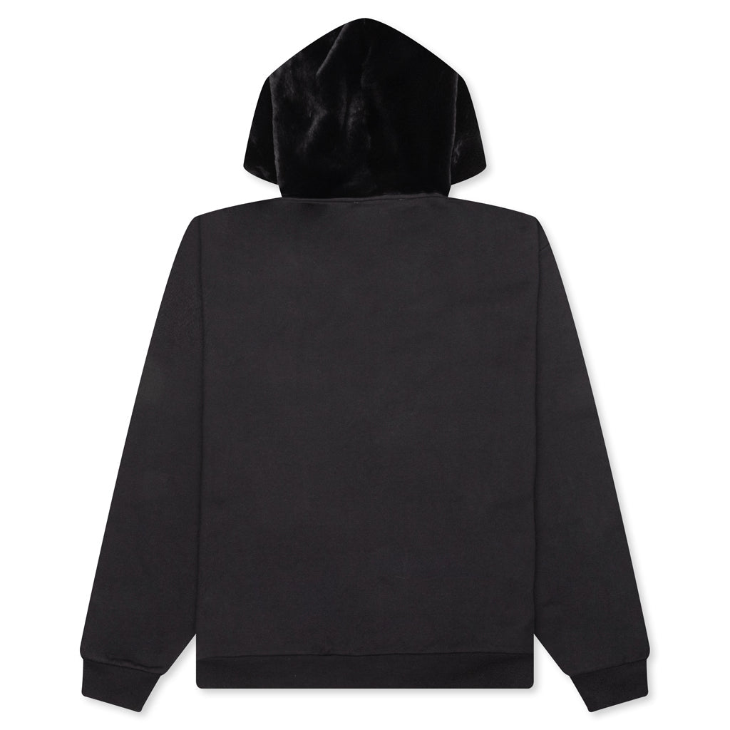 Faux-Fur Hood Sweatshirt UTC269 - Nero