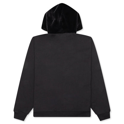 Faux-Fur Hood Sweatshirt UTC269 - Nero