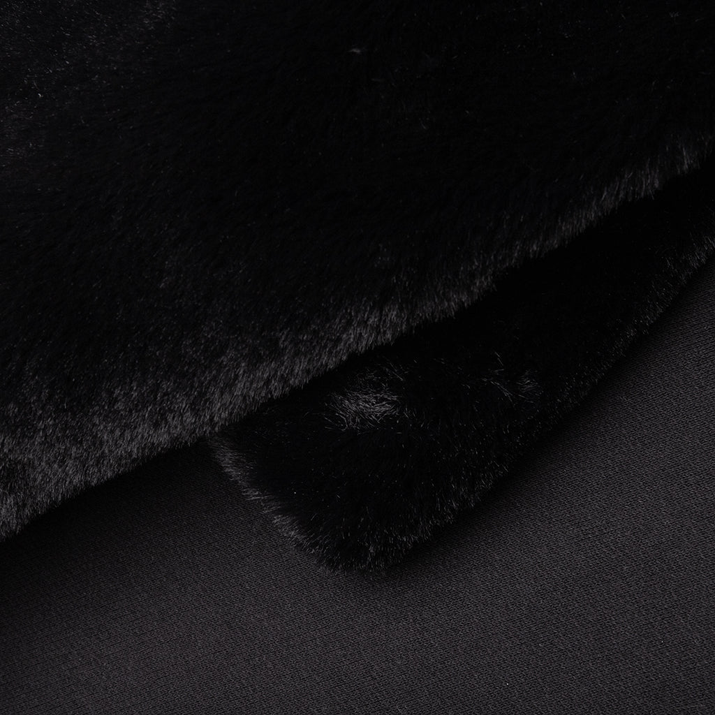 Faux-Fur Hood Sweatshirt UTC269 - Nero