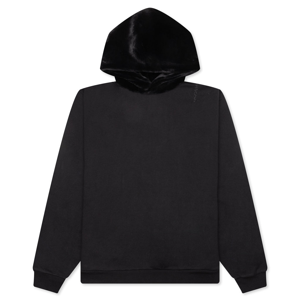 Faux-Fur Hood Sweatshirt UTC269 - Nero