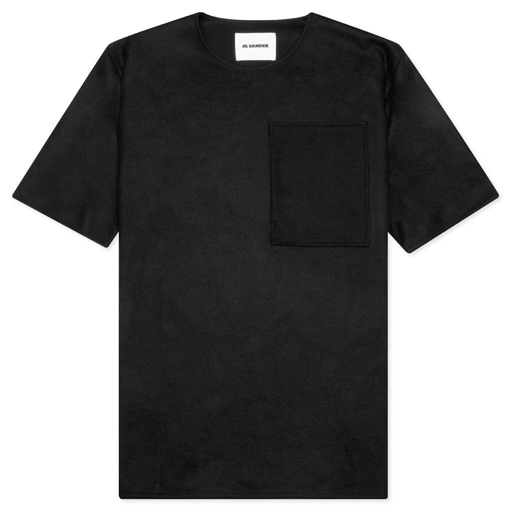 Patch Pocket Zip T-Shirt - Black