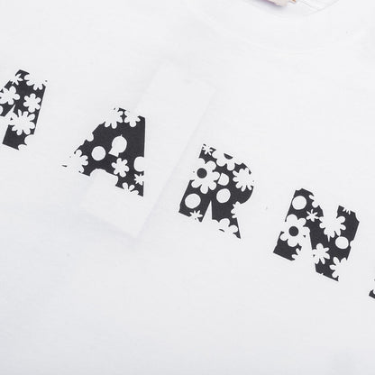 Pop Fields Logo T-Shirt - Lily/White