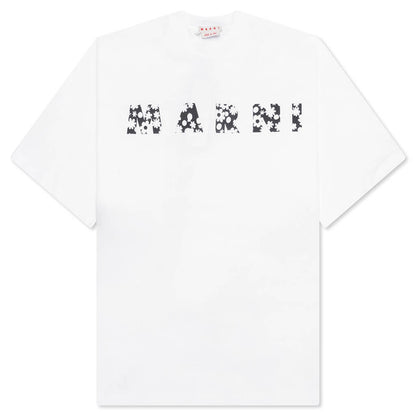 Pop Fields Logo T-Shirt - Lily/White