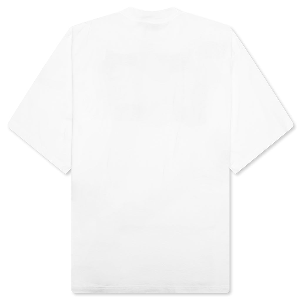 Painted On Collage Yellow Logo T-Shirt - Lily White
