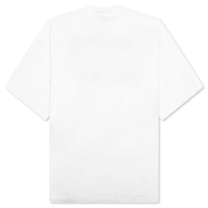 Painted On Collage Yellow Logo T-Shirt - Lily White