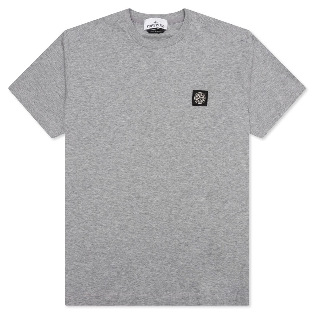 Compass Patch Logo S/S T-Shirt - Melange Grey