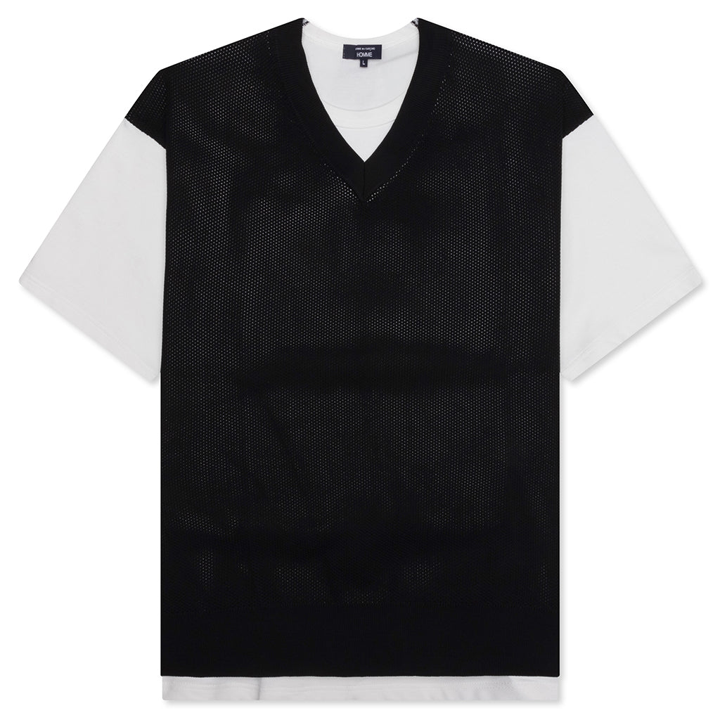 Cotton Jersey x Polyester T-Shirt - White