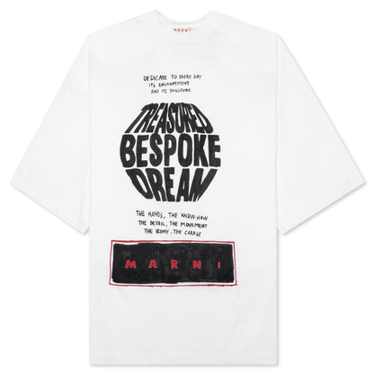 Slogan Print Organic Cotton T-Shirt - Lily White