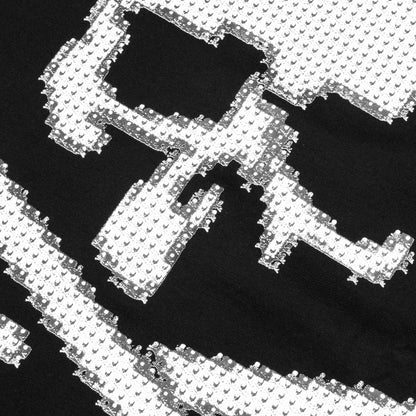 Micro Skull Knit T-Shirt - Black