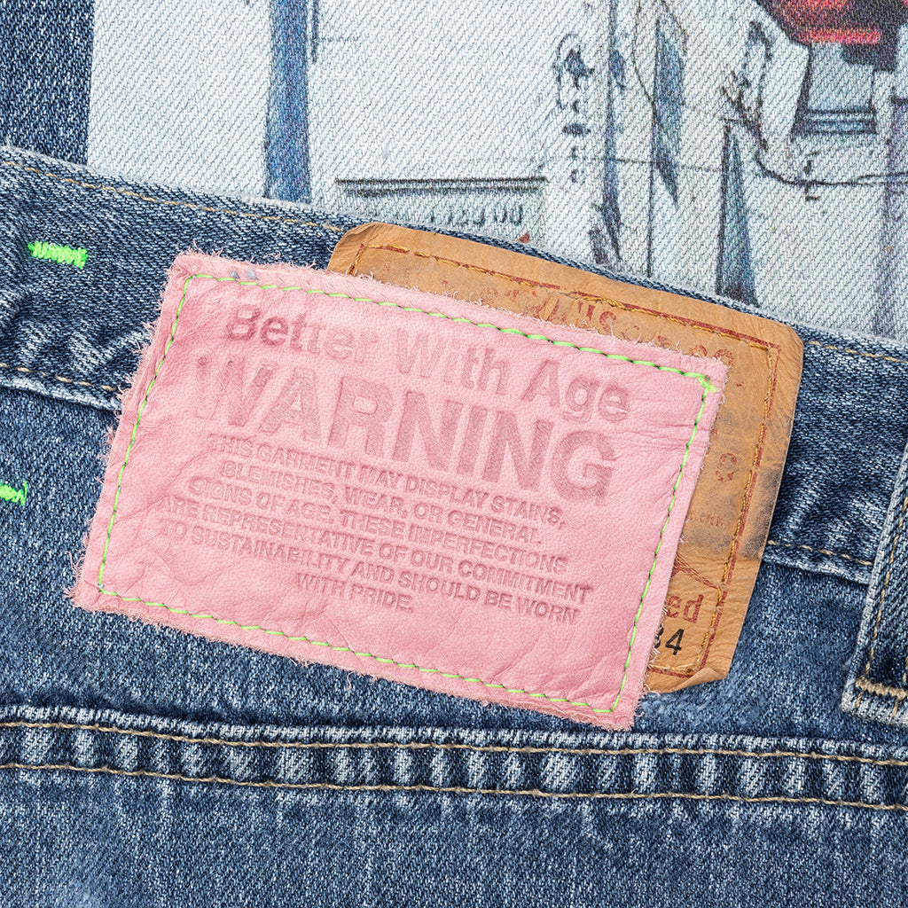 Tabloid Denim Pants - Indigo