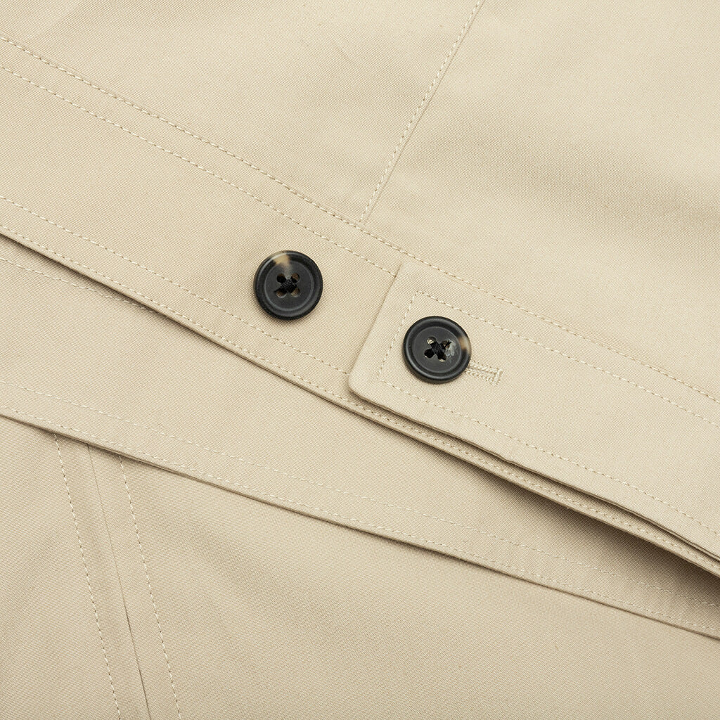 Tailored Cotton Zip-Up Jacket - Taupe