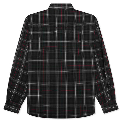 Tartan Check L/S Shirt - Black