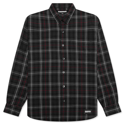 Tartan Check L/S Shirt - Black