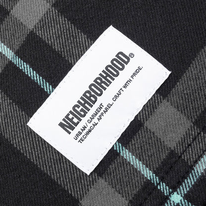 Tartan Check Shirt LS - Black