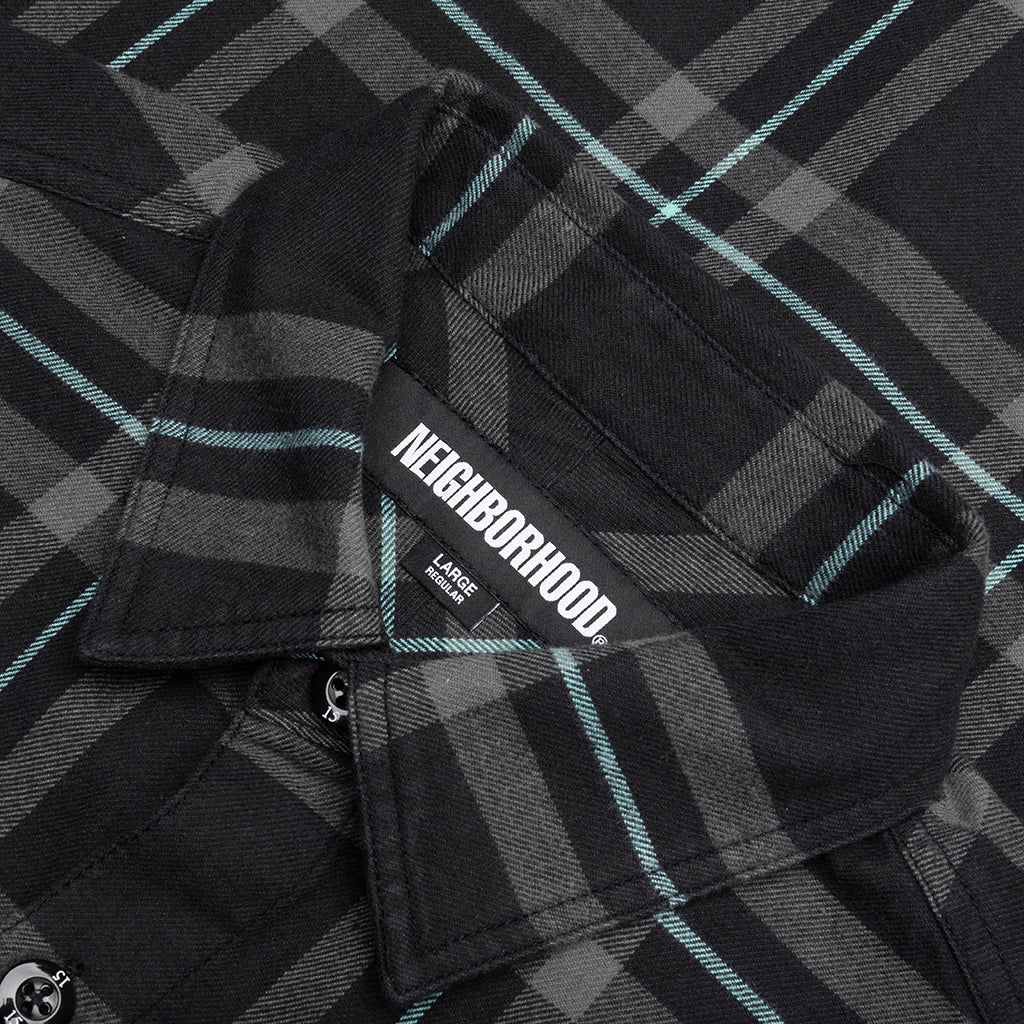 Tartan Check Shirt LS - Black