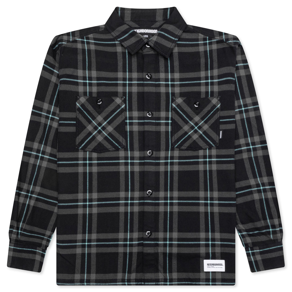 Tartan Check Shirt LS - Black