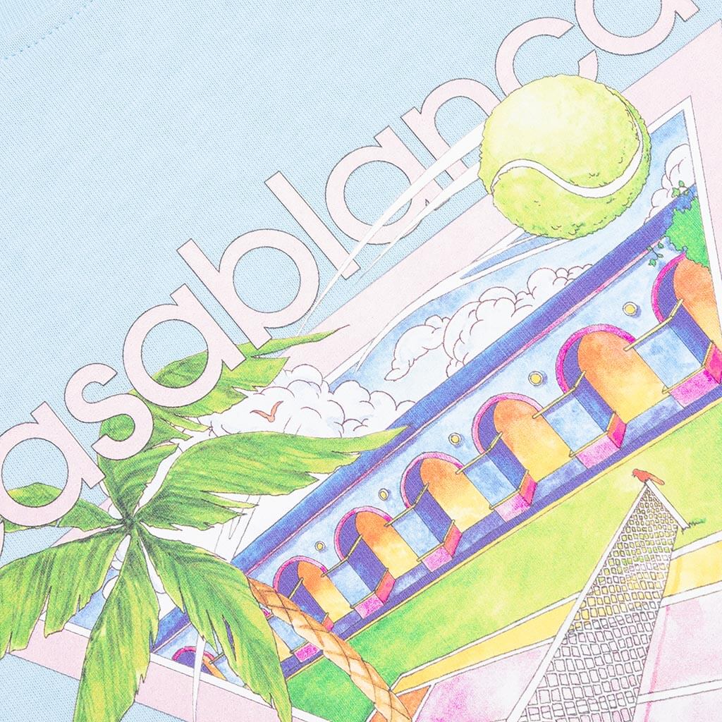 Tennis Club Icon Tee - Pale Blue