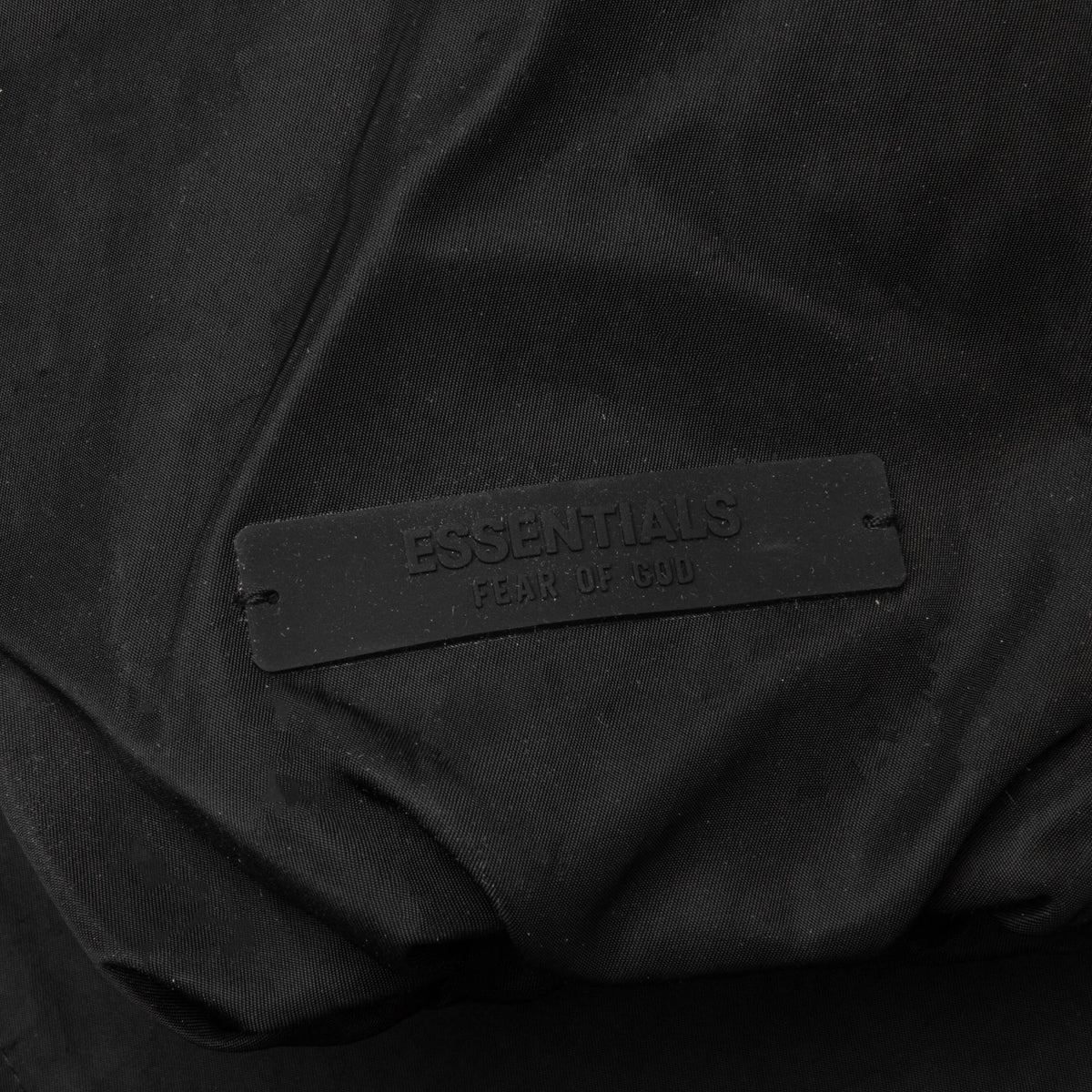 Textured Nylon Trucker Jacket - Black