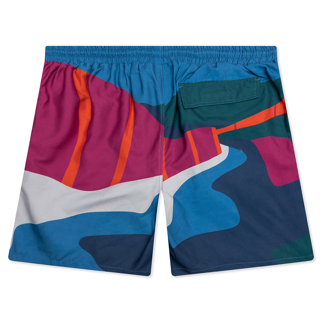 The Festival Fence Swim Shorts - Blue
