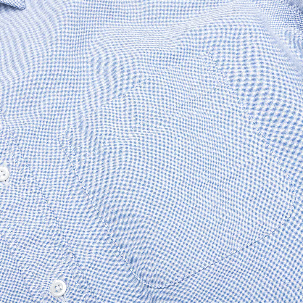 Thom Brown Seamed 4-Bar Oxford Straight Fit Shirt - Light Blue