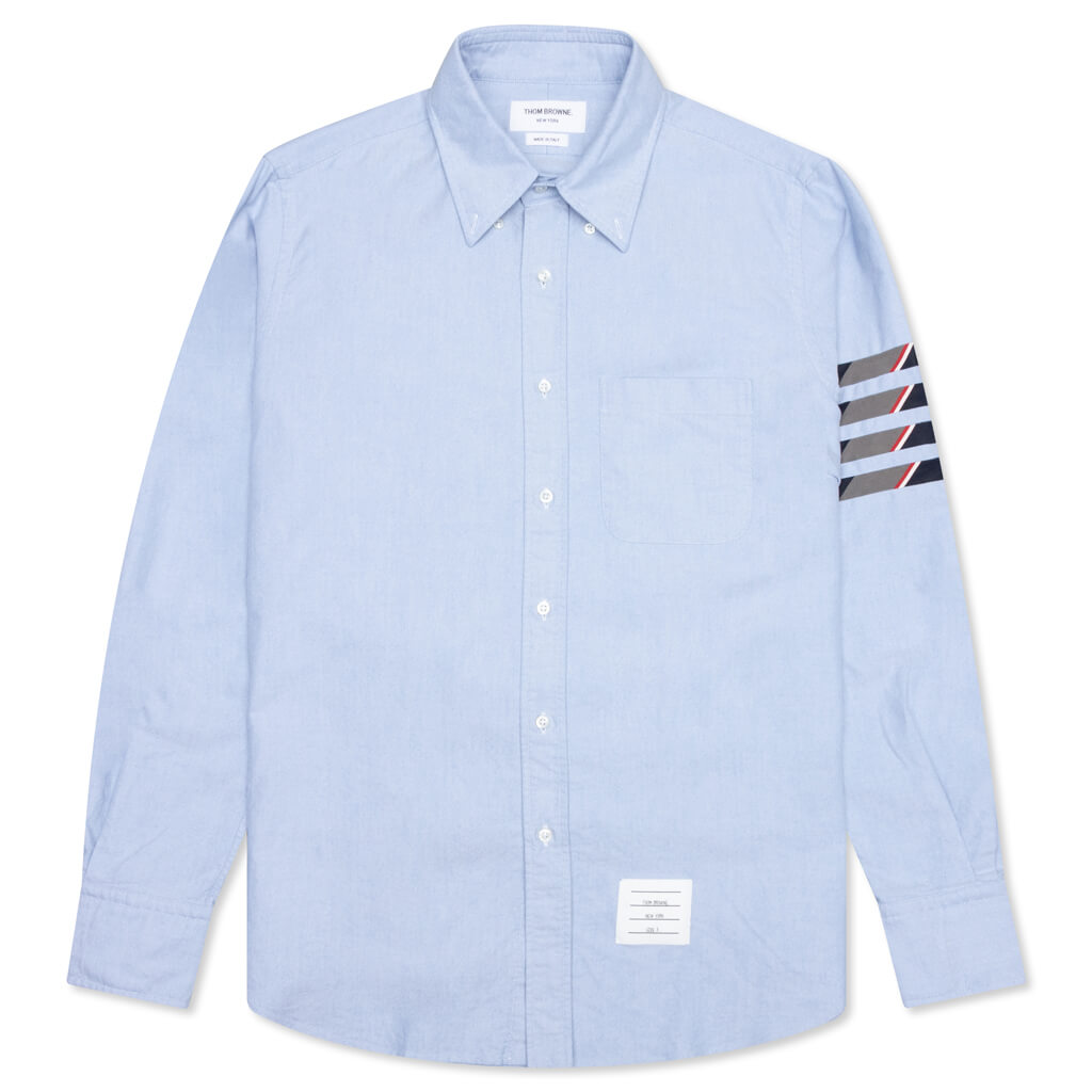Thom Brown Seamed 4-Bar Oxford Straight Fit Shirt - Light Blue