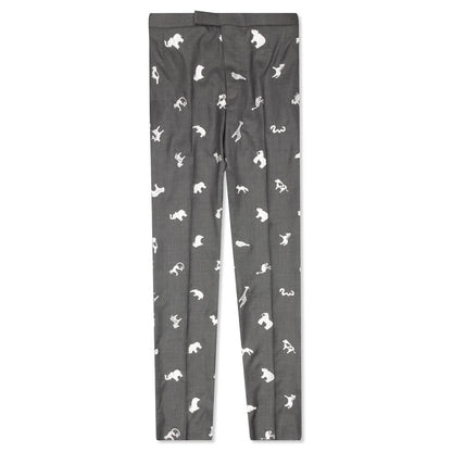 Classic Animal Backstrap Trouser - Medium Grey