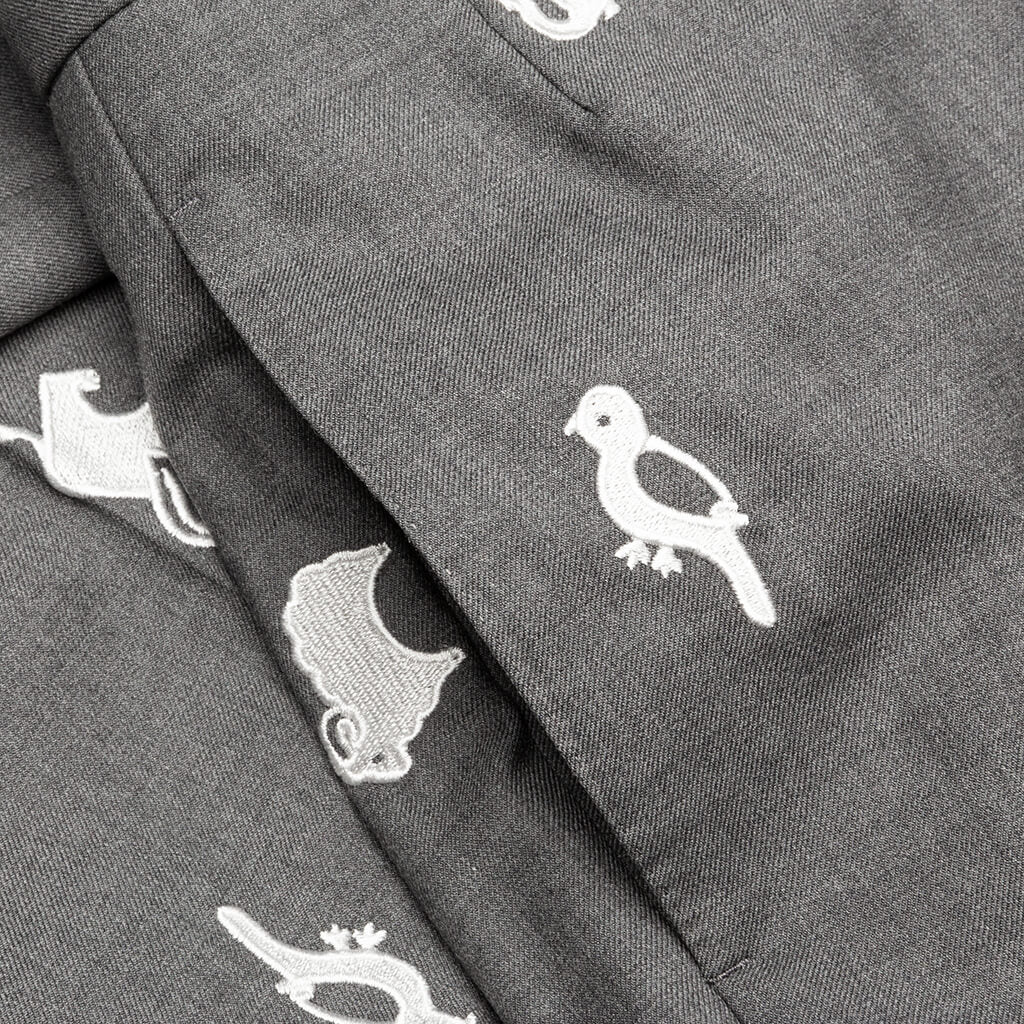 Classic Animal Backstrap Trouser - Medium Grey